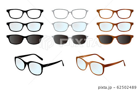 メガネとサングラスのイメージイラストセットのイラスト素材