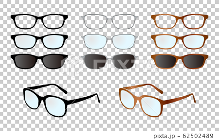 メガネとサングラスのイメージイラストセットのイラスト素材