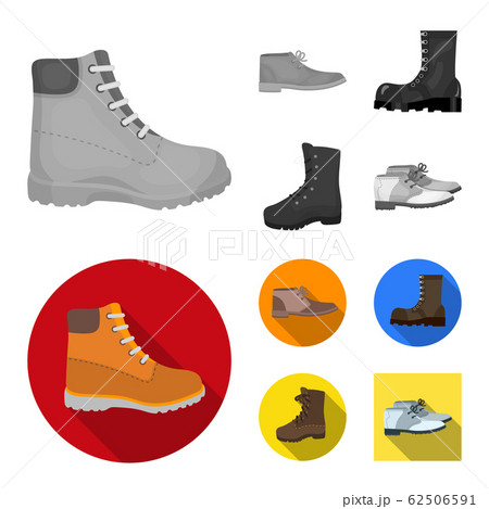 Vector Design Of Leather And Casual Logo Set のイラスト素材