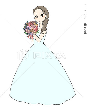 ドレスの女性のイラスト素材 ドレスの女性のイラスト素材