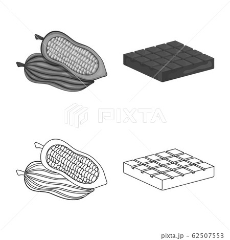 Vector design of food and yummy icon. Collection of food and brown stock vector illustration. Vector design of food and yummy icon. Collection of food and brown stock vector illustration. 62507553