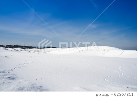 雪景色の鳥取砂丘 雪景色の鳥取砂丘 62507811