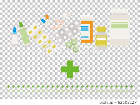 ベクター クスリと十字マーク ベクター クスリと十字マーク 62508127