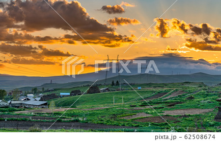 Caucasus Landscape at Vorotan Pass in Armenia 62508674