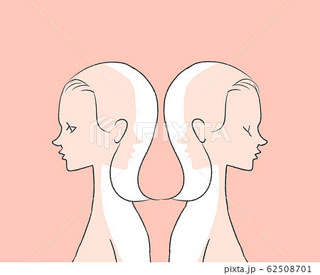 女性　感情　思考　横顔 62508701