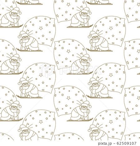 Seamless background with Santa Claus Seamless background with Santa Claus 62509107