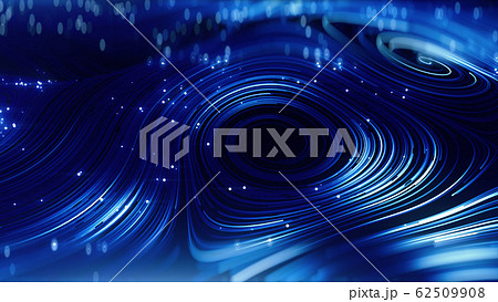 3d render Abstract blue round network background 62509908