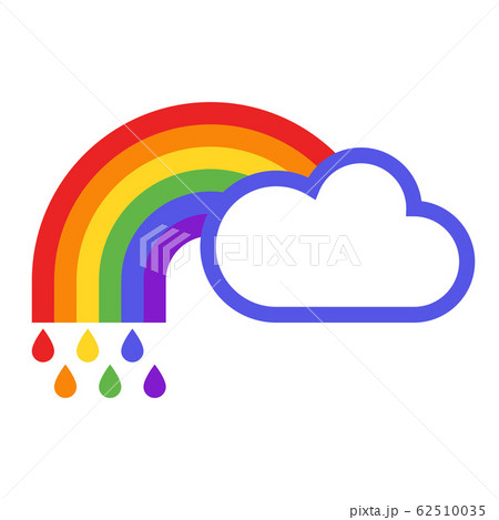 Rainbow and cloud icon Rainbow and cloud icon 62510035
