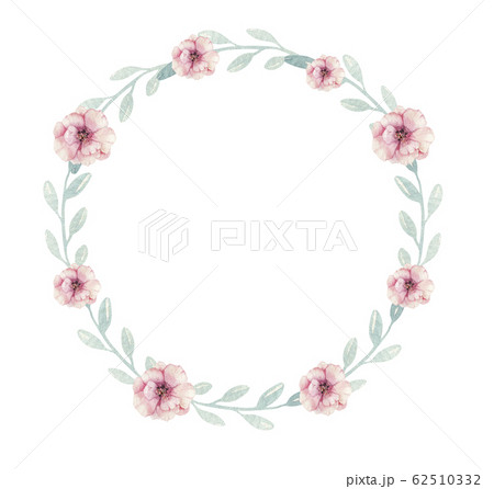 Hand drawn watercolor frames with botanical branches and leaves. Greenery. Floral Design elements. Perfect for wedding invitations, cards, prints, posters, packing 62510332