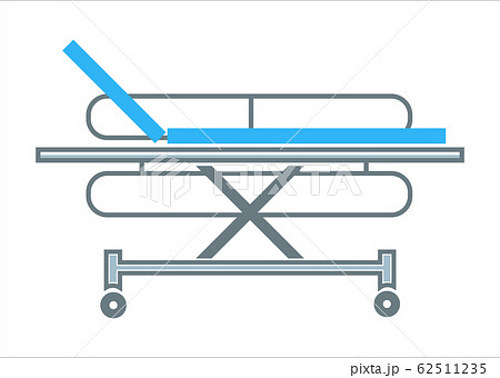Hospital transportation bed medical stretcher outline symbol vector Hospital transportation bed medical stretcher outline symbol vector 62511235