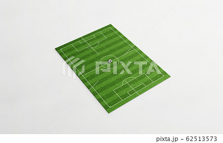 遠近法の深緑のサッカーコートのイラスト素材