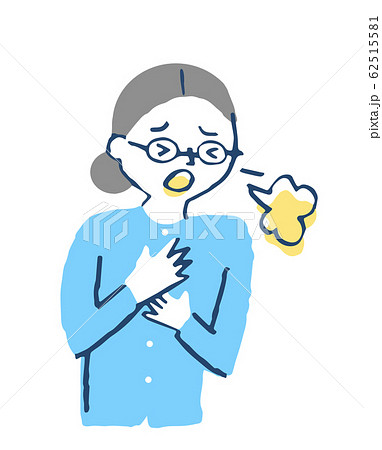 咳をする女性 62515581