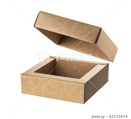 Open cardboard box isolated on white background 62515674