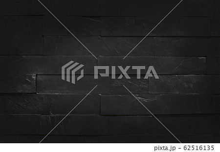 Dark grey black slate texture with high resolution, pattern of stone brick wall for background and design art work. 62516135