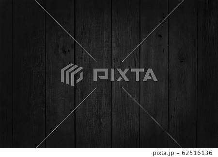 Black wooden wall background, texture of dark bark wood with old natural pattern for design art work, top view of grain timber. 62516136