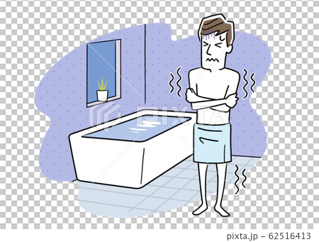 浴室が寒くて震える男性 浴室が寒くて震える男性 62516413