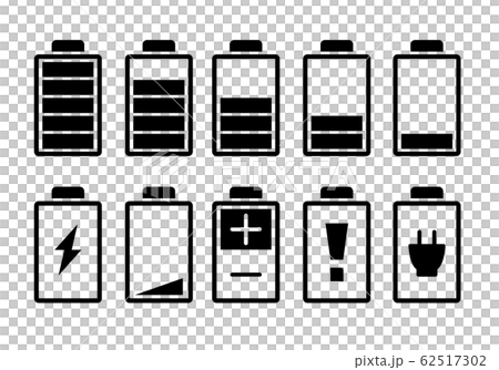 Charge mark icon set / black and white Charge mark icon set / black and white 62517302