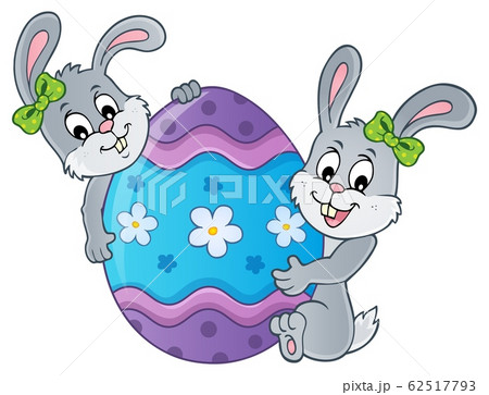 Easter egg and rabbits theme image 1 Easter egg and rabbits theme image 1 62517793