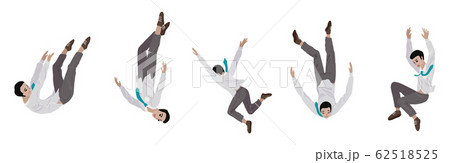 Office worker is falling down. Vector illustration 62518525