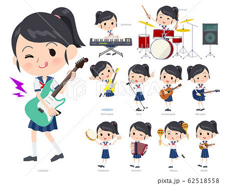 school girl Sailor suit summer_pop music 62518558