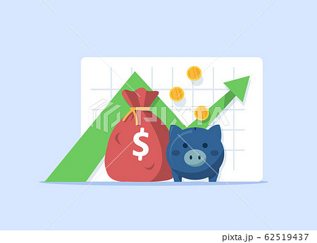 revenue increase,Compound interest, added value,flat design icon vector illustration  62519437