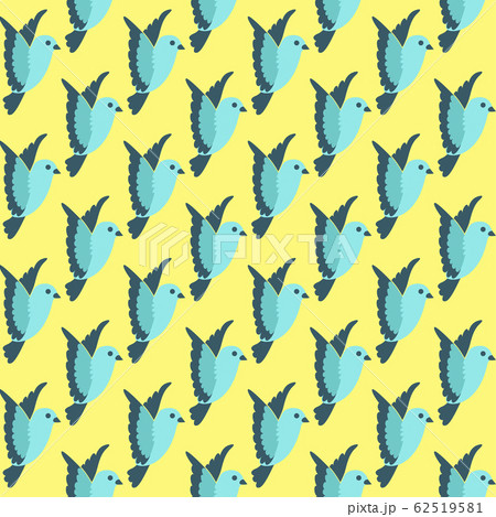 Flying little bird seamless bright pattern background Flying little bird seamless bright pattern background 62519581