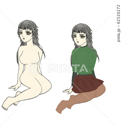 くつろぐセーター姿の女性 62520272