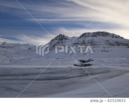 The Kirkjufellsfoss waterfall at the blue hour 62520652