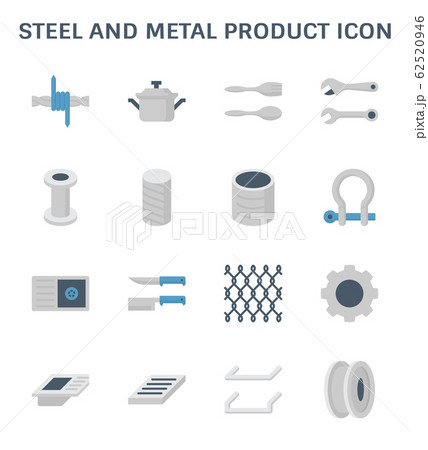 steel metal icon 62520946
