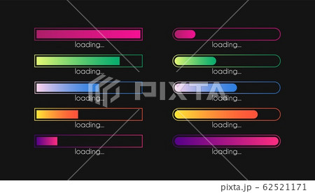 Load bar. Progress gradient download interface. Loading sign. Vector loader concept Load bar. Progress gradient download interface. Loading sign. Vector loader concept 62521171