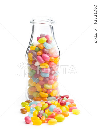 Fruity jellybeans. Tasty colorful jelly beans. 62521363