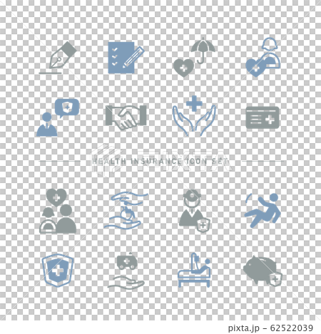 HEALTH INSURANCE ICON SET-插圖素材 [62522039] - PIXTA圖庫