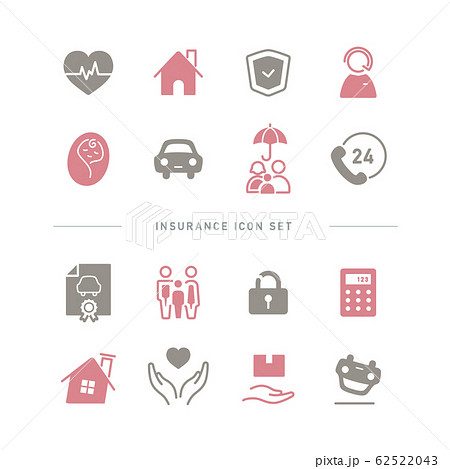 INSURANCE ICON SET 62522043