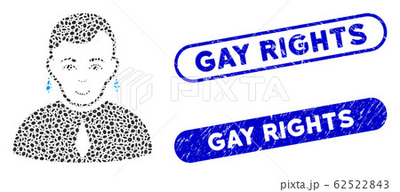 Elliptic Collage Gay with Textured Gay Rights Watermarks 62522843