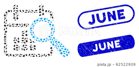 Elliptic Collage Find Date with Textured June Stamps 62522939