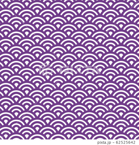 青海波模様　紫 62525642