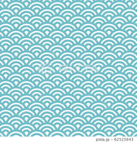 青海波模様　水色 62525643