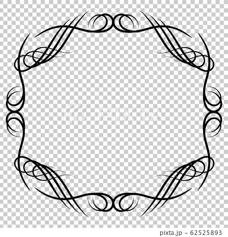 バロック調のオーナメント 飾り罫 飾り囲み 背景 ベクターデーター 長方形のイラスト素材