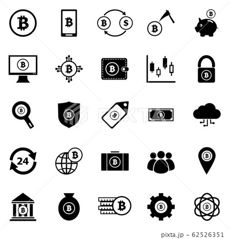 Bitcoin icons on white background Bitcoin icons on white background 62526351