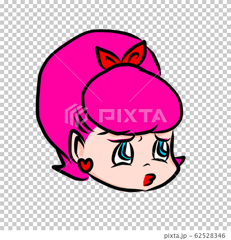 プンプンPOPガール表情/ピンクヘアー プンプンPOPガール表情/ピンクヘアー 62528346