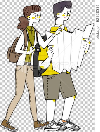 地図を広げる男性 62528555