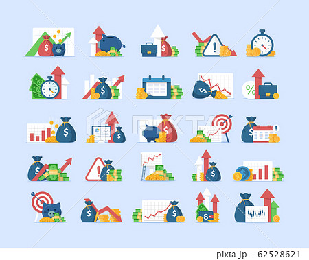 finance icons set,revenue increase,Compound interest, added value,flat design icon vector illustration  finance icons set,revenue increase,Compound interest, added value,flat design icon vector illustration  62528621