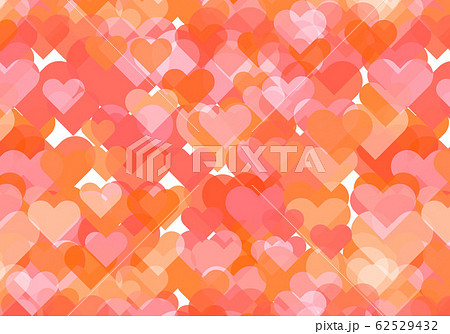 背景 ハート 愛 恋 愛情 かわいい 好き プレゼント ギフト 橙 オレンジ 赤のイラスト素材