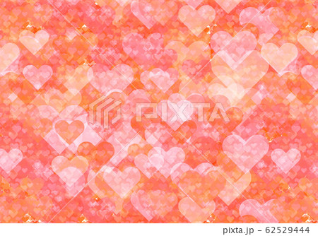 背景 ハート 愛 恋 愛情 かわいい 好き プレゼント ギフト 橙 オレンジ 赤のイラスト素材