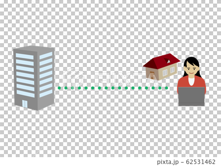 Telework - Stock Illustration [62531462] - PIXTA