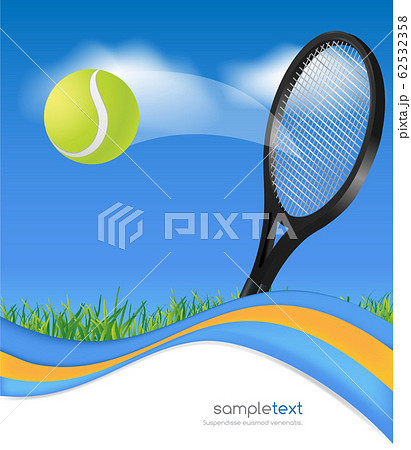 Tennis Ball And Racketのイラスト素材