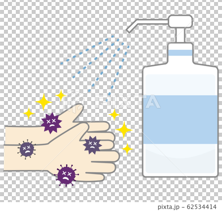 用消毒液對手和細菌進行消毒 用消毒液對手和細菌進行消毒 62534414