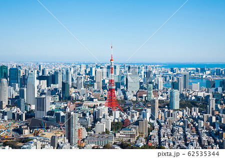 東京都心の眺望 都市景観 街並み風景 (東京都港区) 2020年2月 東京都心の眺望 都市景観 街並み風景 (東京都港区) 2020年2月 62535344