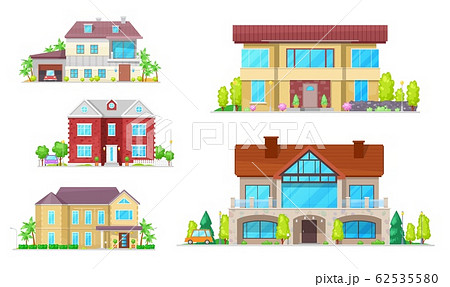 House Buildings Cottage Village Homes And Villasのイラスト素材