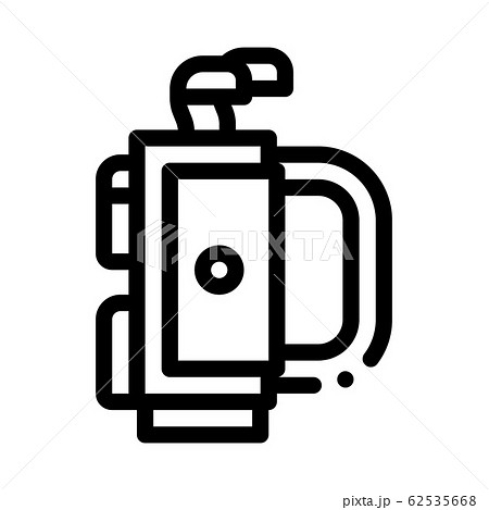 Golf Putters Bag Icon Vector Outline Illustration 62535668